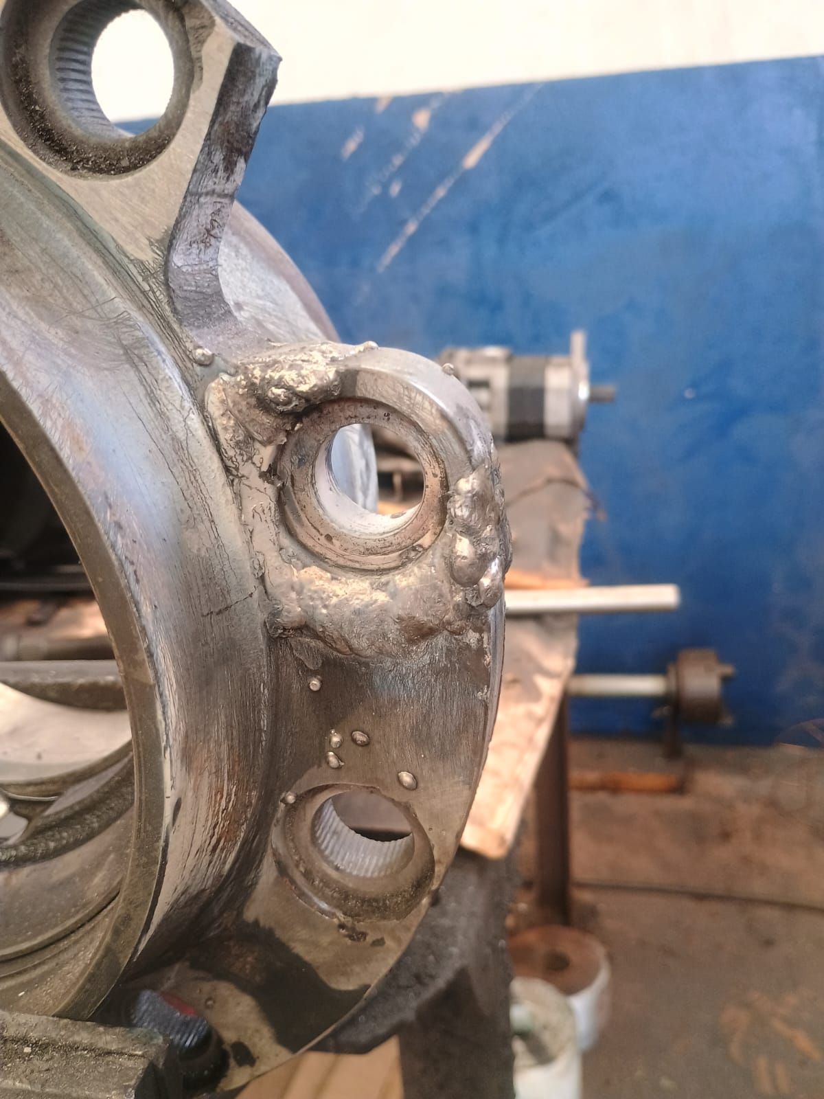 Reparo de solda em manutenção corretiva